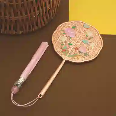轻迎 国潮古风手持镜梳妆镜小镜子化妆镜随身镜创意文创便携旅行宿舍