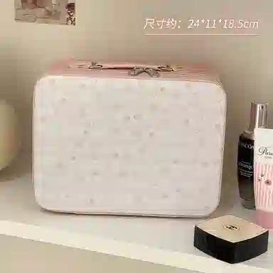 轻迎 带镜便携手提可爱旅行化妆箱