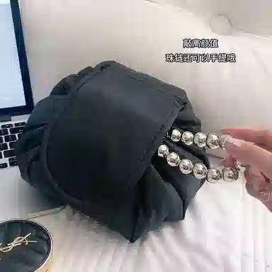 轻迎 懒人化妆包收纳包洗漱包手提包便携旅行包防水宿舍高级感化妆包 防水大容量