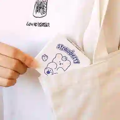 轻迎 小熊兔子化妆镜卡通桌面便携随身补妆镜双面折折叠镜宿舍旅行镜子