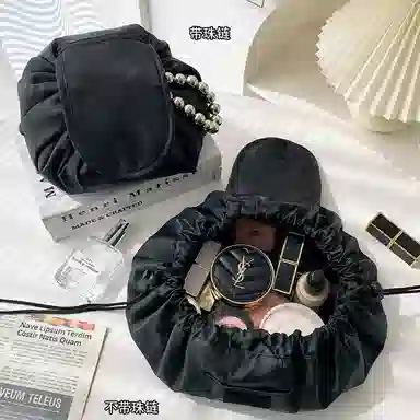 轻迎 懒人化妆包收纳包洗漱包手提包便携旅行包防水宿舍高级感化妆包 防水大容量