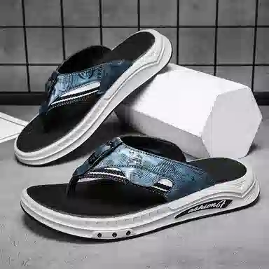 隆鹰 时尚简约 舒适 防磨防滑人字拖鞋 男款