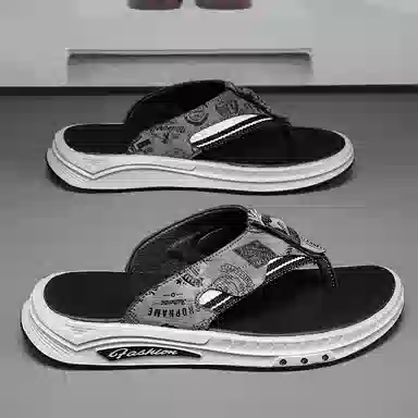 隆鹰 时尚简约 舒适 防磨防滑人字拖鞋 男款