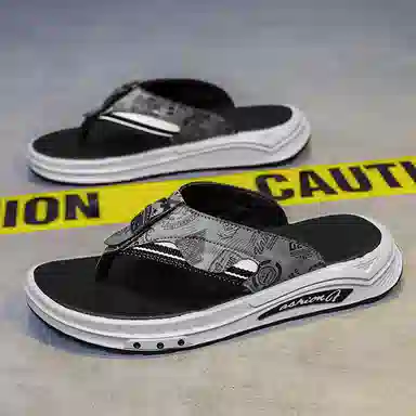 隆鹰 时尚简约 舒适 防磨防滑人字拖鞋 男款