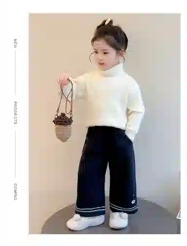 可爱小花朵舒适保暖加厚休闲裤 冬