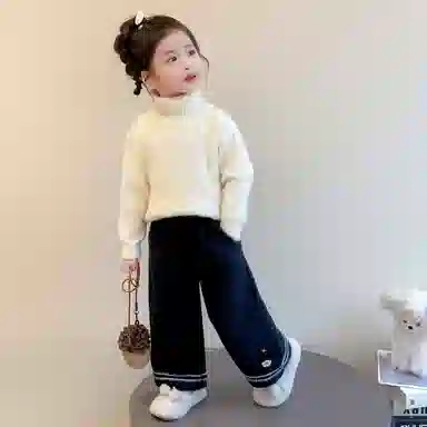 可爱小花朵舒适保暖加厚休闲裤 冬