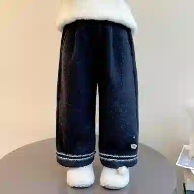 可爱小花朵舒适保暖加厚休闲裤 冬