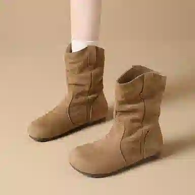 复古简约舒适轻便百搭耐磨防滑瘦瘦勃肯 短靴 女