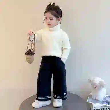 可爱小花朵舒适保暖加厚休闲裤 冬