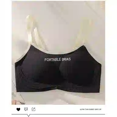 黛尔佳人 无钢圈无痕内衣云朵学生少女小胸聚拢上托运动轻甜美透气内衣文胸 女款