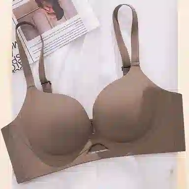 黛尔佳人 大胸显小薄款聚拢上托防下垂无钢圈文胸 女款