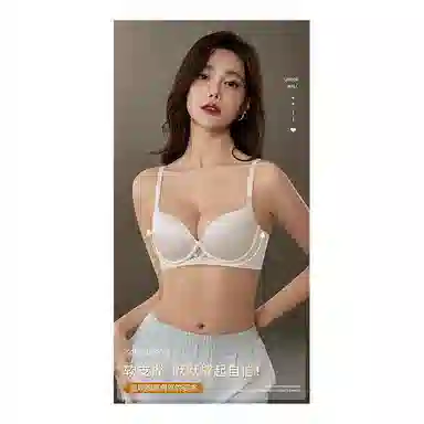 黛尔佳人 法式上托高奢缎面无痕聚拢舒适调整型胸罩透气小胸夏季文胸 女款