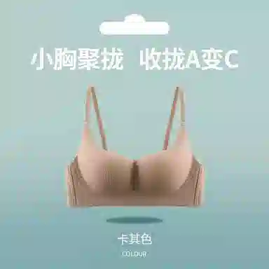 黛尔佳人 内衣女小胸聚拢显大无痕无钢圈收副乳软支撑上托防下垂胸罩文胸 女款