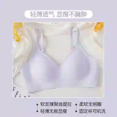 黛尔佳人 内衣女聚拢小胸上托防下垂收副乳薄款大胸显小胸罩无痕女士文胸 女款