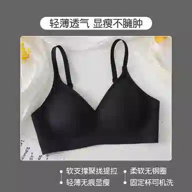 黛尔佳人 内衣女聚拢小胸上托防下垂收副乳薄款大胸显小胸罩无痕女士文胸 女款