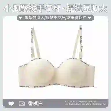 黛尔佳人 无痕内衣女大胸显小胸聚拢夏季薄款防下垂软支撑胸罩文胸 女款
