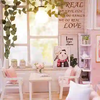 一合鸽 小屋恬静生活手工创意木质 拼装模型