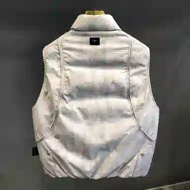 太空冷调肌理感鸭绒工装宽松保暖背心  羽绒马甲  男款