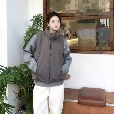 太空冷调肌理感鸭绒工装宽松保暖背心  羽绒马甲  男款