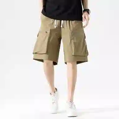 玉儿恋 美式高街风透气凉感大口袋休闲五分潮流设计感短裤 男女同款 优雅紫罗兰色单品