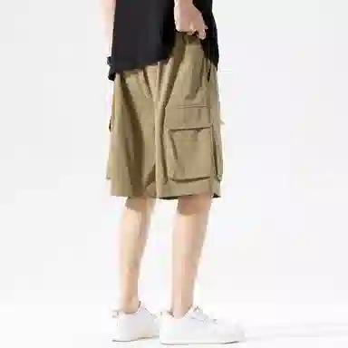 玉儿恋 美式高街风透气凉感大口袋休闲五分潮流设计感短裤 男女同款 优雅紫罗兰色单品