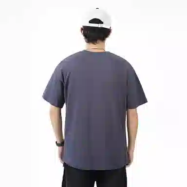 大卫贝肯 纯色宽松适中圆领短袖打底衣 男女同款