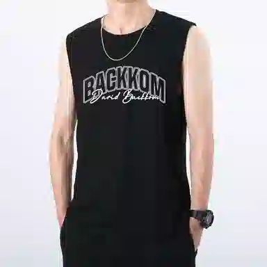 大卫贝肯 透气美式高街基础款套头背心 男款