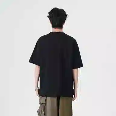 大卫贝肯 纯色宽松适中圆领短袖打底衣 男女同款