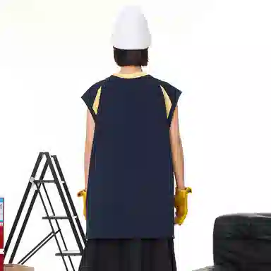 大卫贝肯 宽松舒适透气无性别无袖坎肩休闲宽松舒适圆领美式高街背心 男女同款