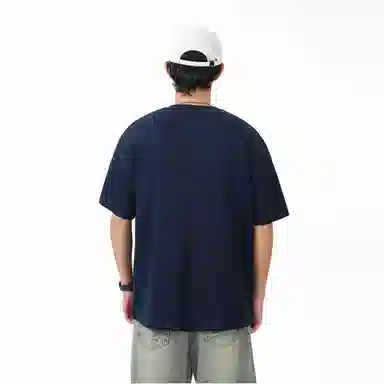 大卫贝肯 纯色宽松适中圆领短袖打底衣 男女同款