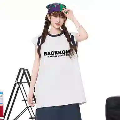 大卫贝肯 宽松舒适透气无性别无袖坎肩休闲宽松舒适圆领美式高街背心 男女同款