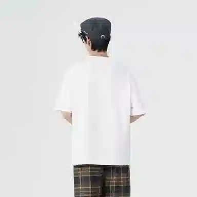 大卫贝肯 纯色宽松适中圆领短袖打底衣 男女同款