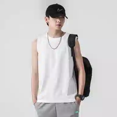 大卫贝肯 基础款美式高街套头坎肩纯色简约无袖宽松背心 男女同款