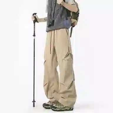 悍戈 美式高街潮牌凉感透气宽松运动潮流伞兵休闲裤 男女同款