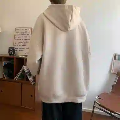 悍戈 美式复古简约舒适慵懒通勤百搭连帽套头卫衣 男女同款