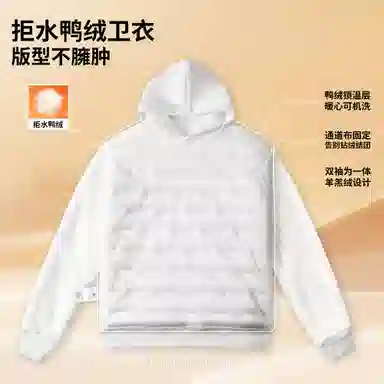 PAUL COSTELLOE Logo Print Hoodie Down Jacket