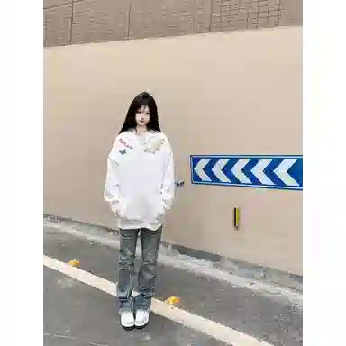 PAUL COSTELLOE Down Hoodie Embroidered Logo