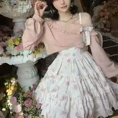 桴生 甜美风多元素融合碎花裙装套装 女款