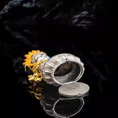 【慈悲与智慧】 喜三福 释迦牟尼佛十二岁等身药师沃来佛觉沃仁波切铜像 藏式民族风办公室茶室内装饰品#好运 铜 摆件 男女同款情侣款