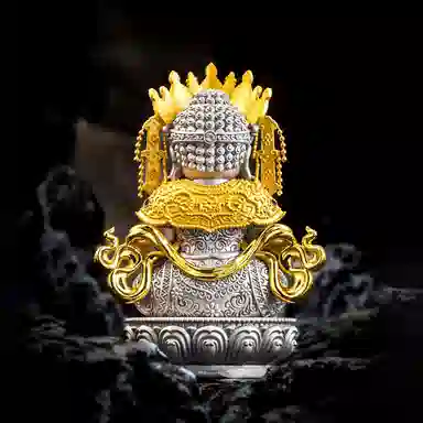 【慈悲与智慧】 喜三福 释迦牟尼佛十二岁等身药师沃来佛觉沃仁波切铜像 藏式民族风办公室茶室内装饰品#好运 铜 摆件 男女同款情侣款