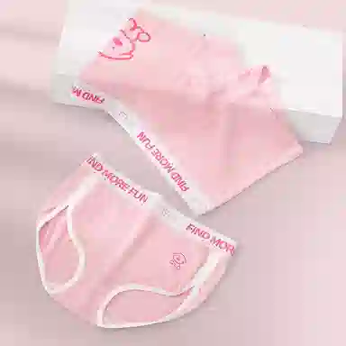 莫代尔 可爱小奶狗卡通印花图案亲肤舒适高弹字母内裤 男款 两条装