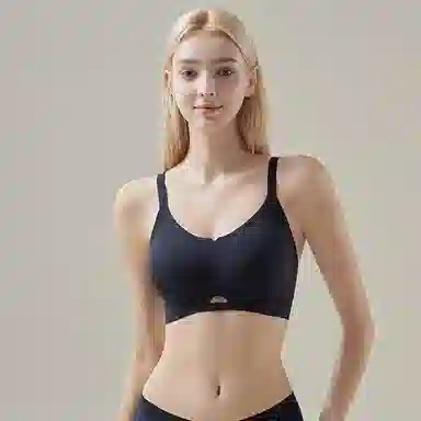 莫代尔 无痕小胸聚拢裸感隐形无钢圈上托防下垂收副乳简约舒适透气细肩带美背文胸 女款