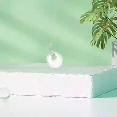 【纯银999|福气满满】 老庙 好运玉满福镶玉平安扣锁骨链 小众新中式显白清冷如意 转运平安聚财气质#好运 玉髓 项链 女款