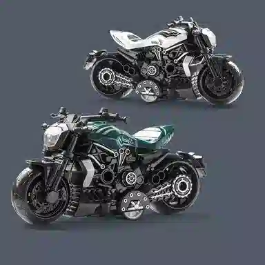 半粒 摩托车合金机车 成品模型