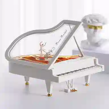 半粒 钢琴八音盒 成品模型