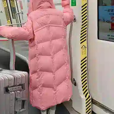 敲模女孩 韩系学院风长款过膝宽松加厚面包服棉服 女款