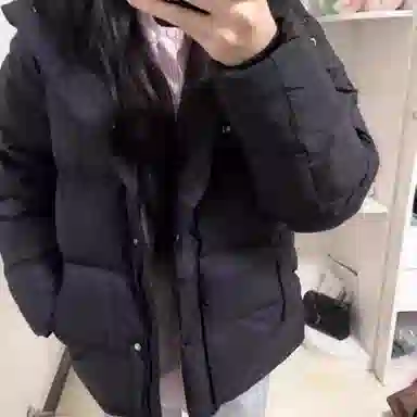 敲模女孩 韩系学院外套宽松面包连帽棉服 女款