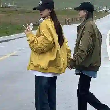 桴生 美式复古时尚设计感小众百搭长袖夹克棉服 女款
