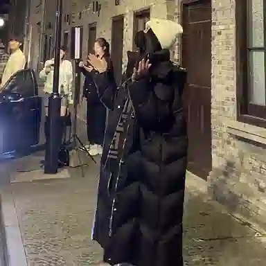 敲模女孩 韩系学院风长款过膝宽松加厚面包服棉服 女款