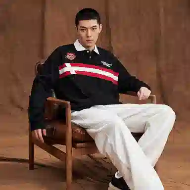 VEIDOORN Retro Stripe Polo Shirt